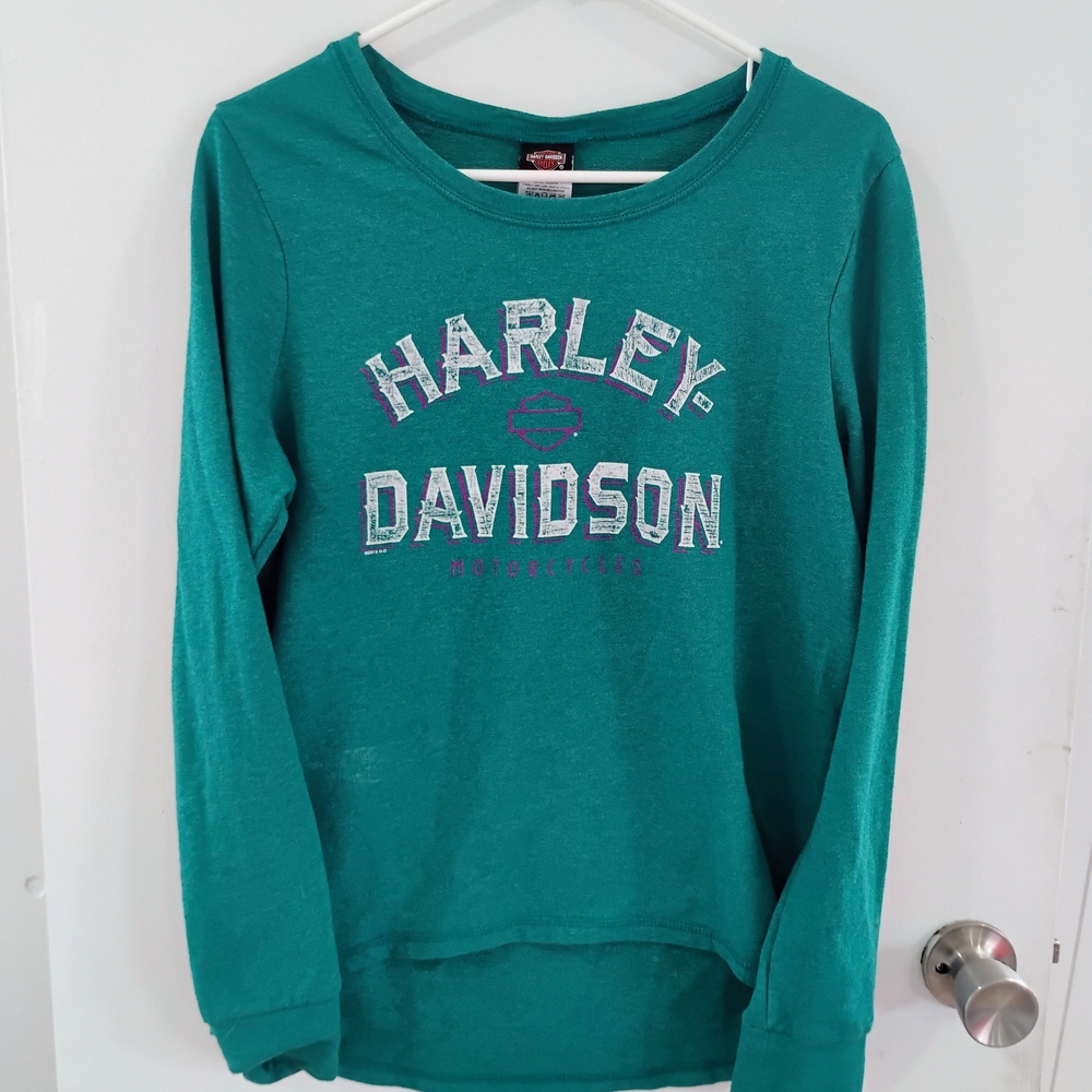 Harley-Davidson Teal Long Sleeve Tee